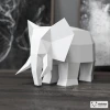 Elephant Papercraft, DIY Paper Sculpture, Low Poly Papercraft