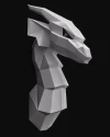 Water Dragon Wall Papercraft Template - Low Poly, Pepakura PDF, DIY Handmade, Home Decoration, Creative Gifts
