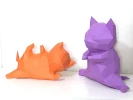 Cat Froufrou Doing Yoga papercraft. You get PDF digital files template and instructions for this DIY (do it yourself) modern paper sculpture.