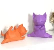 Cat Froufrou Doing Yoga papercraft. You get PDF digital files template and instructions for this DIY (do it yourself) modern paper sculpture.