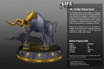 Zodiac Statue Taurus (April 20 - May 20) Low Poly Papercraft, DIY 3D Paper Model for Creative Home Decoration