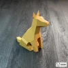 Dog Papercraft, 3D Paper Sculpture, Low Poly Papercraft