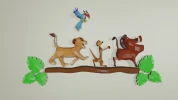 Simba, Pumbaa, Timon, The Lion King Papercraft, PDF Template, DIY 3d ...
