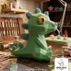 Rugrats Reptar Baby Low Poly Papercraft Template Pepakura PDF DIY Handmade