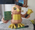 Owl the Teacher Papercraft Template - Low Poly, Pepakura PDF, DIY Handmade, Home Decoration, Creative Gifts