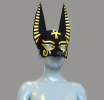 Anubis Mask Papercraft, Lowpoly, Low poly Papercraft