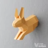 Jumping Bunny Papercraft, DIY Paper Sculpture, Wall Decor, Low Poly Papercraft