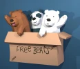 We Bare Bears PDF Template, DIY 3d Model, FanArt, Paper Sculpture, Low Poly, Pepakura, Craft, Manualidad, Paper Art