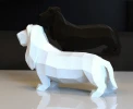 Basset Hound Papercraft, Lowpoly, Low poly Papercraft