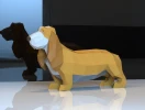 Basset Hound Papercraft, Lowpoly, Low poly Papercraft