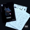 Doberman Head Papercraft Low Poly Decoration, PDF Template, DIY Paper 3D CumulusCraft