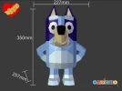 Bluey Low Poly Papercraft