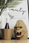 Papercraft Gorilla Winebox Low Poly, PDF Template, Low Poly Paper Gorilla DIY Gift, Decor for Home, Pepakura Digital Handmade