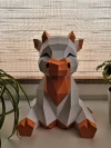 Little Bull Papercraft Template - Low Poly, Pepakura PDF, DIY Handmade, Home Decoration, Creative Gifts