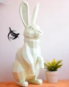 Easter Bunny Low Poly Papercraft, Paper Sculpture, Low Poly PDF Template, DIY Decor & Gift