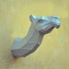 Camel Sculpture Papercraft, DIY, Low-poly Papercraft