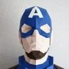 Captain America Papercraft Hero, Paper Sculpture, Low Poly PDF Template, DIY Decor & Gift