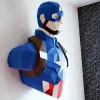 Captain America Papercraft Hero, Paper Sculpture, Low Poly PDF Template, DIY Decor & Gift