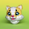 [Free Gift] Cat's Head Wall Papercraft Template - Low Poly, Pepakura PDF, DIY Handmade, Home Decoration, Creative Gifts