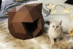 Animal House Low Poly Papercraft, Paper Sculpture, Low Poly PDF Template, DIY Decor & Gift