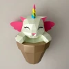 Cat Ice Cream Papercraft Template - Low Poly, Pepakura PDF, DIY Handmade, Home Decoration, Creative Gifts
