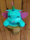 Cat Ice Cream Papercraft Template - Low Poly, Pepakura PDF, DIY Handmade, Home Decoration, Creative Gifts