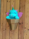 Cat Ice Cream Papercraft Template - Low Poly, Pepakura PDF, DIY Handmade, Home Decoration, Creative Gifts