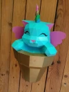 Cat Ice Cream Papercraft Template - Low Poly, Pepakura PDF, DIY Handmade, Home Decoration, Creative Gifts