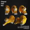 Cat Stretch Papercraft Template - Low Poly, Pepakura PDF, DIY Handmade, Home Decoration, Creative Gifts Cat Stretch Papercraft Template - Low Poly, Pepakura PDF, DIY Handmade, Home Decoration, Creative Gifts