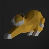 Cat Stretch Papercraft Template - Low Poly, Pepakura PDF, DIY Handmade, Home Decoration, Creative Gifts Cat Stretch Papercraft Template - Low Poly, Pepakura PDF, DIY Handmade, Home Decoration, Creative Gifts