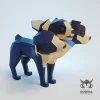 CERBERUS CHIHUAHUA, Papercraft, Template, DIY, Paper, Low Poly, Cute, Kawaii, 3D Model, Pdf Low Poply, Kids Toy