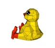 Chick Papercraft Template - Low Poly, Pepakura PDF, DIY Handmade, Home Decoration, Creative Gifts