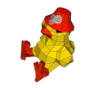 Chick Papercraft Template - Low Poly, Pepakura PDF, DIY Handmade, Home Decoration, Creative Gifts