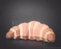 Croissant - 3D Papercraft template Digital pattern
