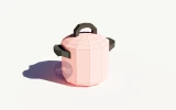 Saucepan PDF Template, Low Poly, Paper Sculpture, DIY, Pepakura Pattern, Handmade, Papercraft, Lowpoly, Lowpoly Papercraft