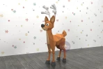 Christmas Deer, Reindeer PDF Template, Low Poly, Paper Sculpture, DIY, Pepakura Pattern, Handmade, Papercraft, Lowpoly, Lowpoly Papercraft