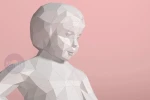 Manneken Pis PDF Template, Low Poly, Paper Sculpture, DIY, Pepakura Pattern, Handmade, Papercraft, Lowpoly, Lowpoly Papercraft