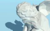 Sleeping Angel, Sleeping Cupid PDF Template, Low Poly, Paper Sculpture, DIY, Pepakura Pattern, Handmade, Papercraft, Lowpoly, Lowpoly Papercraft