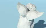 Sleeping Angel, Sleeping Cupid PDF Template, Low Poly, Paper Sculpture, DIY, Pepakura Pattern, Handmade, Papercraft, Lowpoly, Lowpoly Papercraft