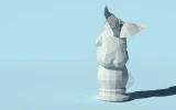 Sleeping Angel, Sleeping Cupid PDF Template, Low Poly, Paper Sculpture, DIY, Pepakura Pattern, Handmade, Papercraft, Lowpoly, Lowpoly Papercraft