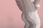 Manneken Pis PDF Template, Low Poly, Paper Sculpture, DIY, Pepakura Pattern, Handmade, Papercraft, Lowpoly, Lowpoly Papercraft