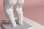 Manneken Pis PDF Template, Low Poly, Paper Sculpture, DIY, Pepakura Pattern, Handmade, Papercraft, Lowpoly, Lowpoly Papercraft