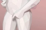 Manneken Pis PDF Template, Low Poly, Paper Sculpture, DIY, Pepakura Pattern, Handmade, Papercraft, Lowpoly, Lowpoly Papercraft