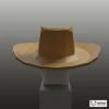 Cowboy Hat Papercraft, 3D Paper Sculpture, Low Poly Papercraft