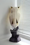 Owl on the branch Papercraft Low Poly Decoration, PDF Template, DIY Paper 3D CumulusCraft