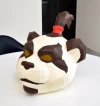 Warrior Panda Mask Papercraft, DIY, Low-poly Papercraft