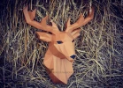 Deer Totem Low Poly Papercraft, Paper Sculpture, Low Poly PDF Template, DIY Decor & Gift