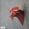 Dragon Papercraft, DIY Papercraft, Dragon Wall Decor, Low Poly Papercraft