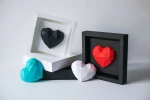 Paper Heart in Frame Decor Low poly Papercraft, DIY, PDF