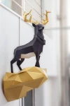 Royal Deer Papercraft, PAPERCRAFT KIT, Deer paper model, Deer DIY papercraft, Low Poly 3D Royal Deer Paper Craft Deer, origami sculpture